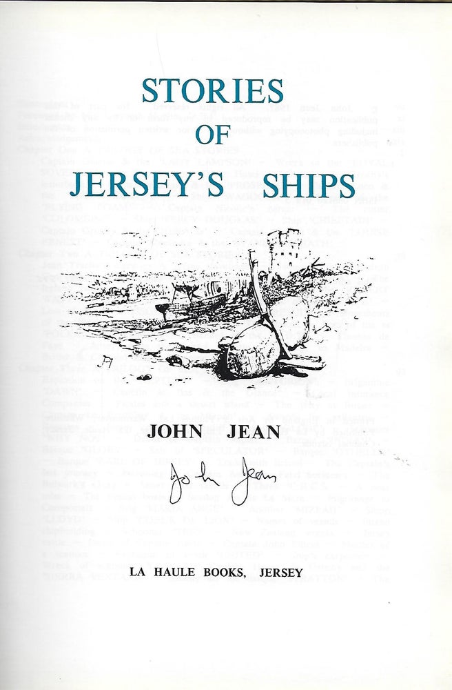 Item #57665 STORIES OF JERSEY'S SHIPS. John JEAN.