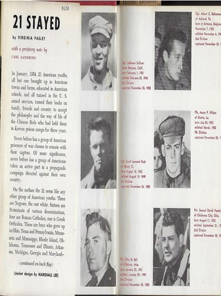 21 STAYED: THE STORY OF THE GI'S WHO CHOSE COMMUNIST CHINA- WHO THEY WERE AND WHY THEY STAYED.