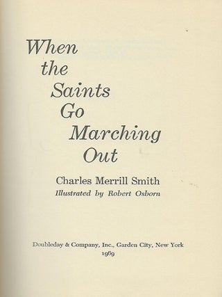 WHEN THE SAINTS GO MARCHING OUT.