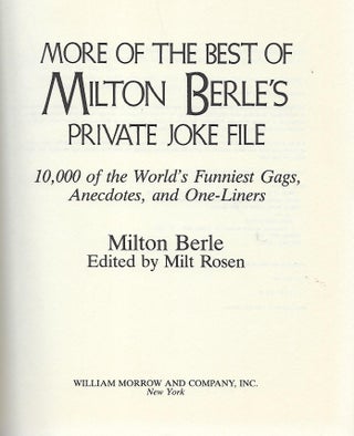 MORE OF THE BEST OF MILTON BERLE'S PRIVATE JOKE BOO0K.