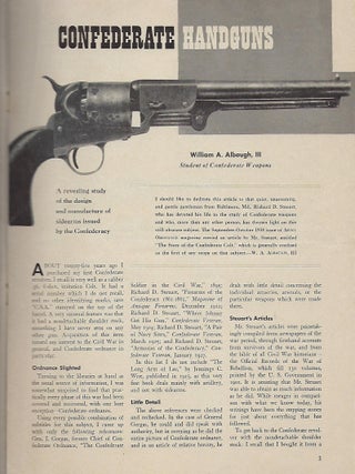 CONFEDERATE HANDGUNS: A COLLECTOR'S DETAILED STUDY OF SOUTHERN PISTOLS.