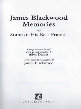 JAMES BLACKWOOD MEMORIES