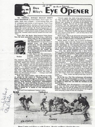 WE REMEMBER ROCKNE