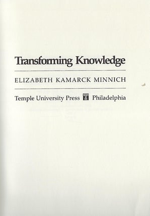 TRANSFORMING KNOWLEDGE