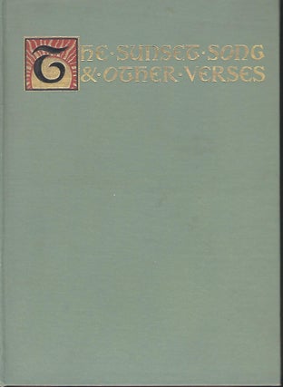 Item #58007 THE SUNSET-SONG AND OTHER VERSES. Elizabeth AKERS