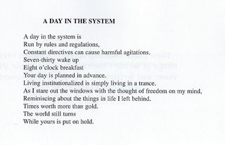 MY LIFE IN HARD TO DO/ I'M TRYING TO SEE FREE: POEMS FROM THE YOUTH DETENTION CENTER, FREEHOLD, NJ