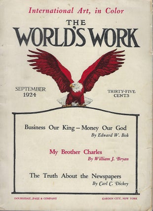 Item #58172 THE WORLD'S WORK, September 1924. INTERNATIONAL ART, IN COLOR. WORLD'S WORK