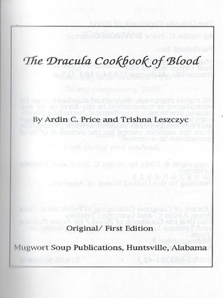 THE DRACULA COOKBOOK OF BLOOD