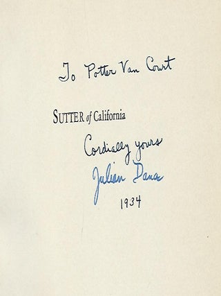 SUTTER OF CALIFORNIA: A BIOGRAPHY