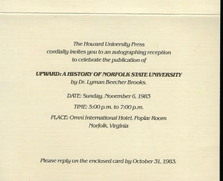 UPWARD: A HISTORY OF NORFOLK STATE UNIVERSITY (1935 TO 1975).