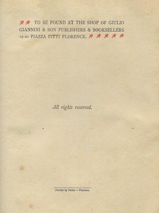 Item #58518 FLORENTINE SONNETS. William DEIGHTON