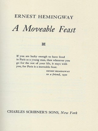 A MOVEABLE FEAST: