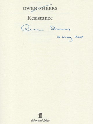 Item #58586 RESISTANCE. Owen SHEERS