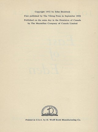 EAST OF EDEN.