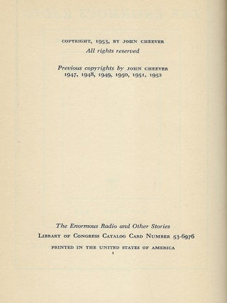THE ENORMOUS RADIO AND OTHER STORIES.