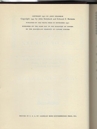 THE LOG FROM THE SEA OF CORTEZ.