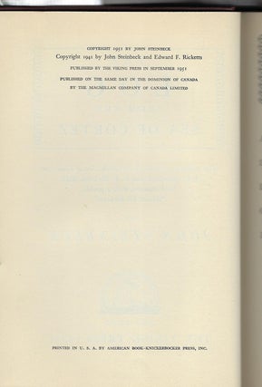 THE LOG FROM THE SEA OF CORTEZ.