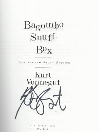 BAGOMBO SNUFF BOX. UNCOLLECTED SHORT FICTION.