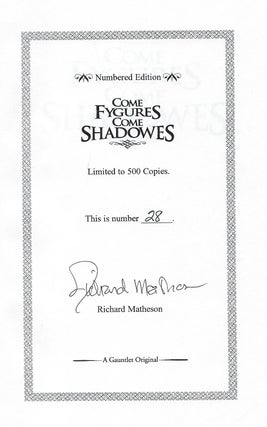 COME FYGURES COME SHADOWES.