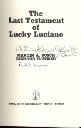 THE LAST TESTAMENT OF LUCKY LUCIANO