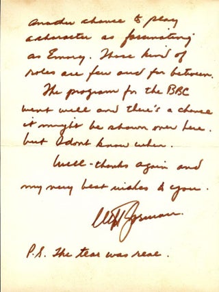 Autograph Letter Signed