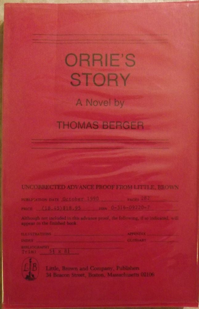 Item #7044 ORRIE'S STORY. THOMAS BERGER.