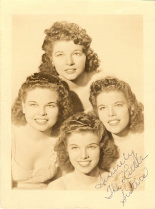 Item #762 Signed Photograph. LITTLE SISTERS