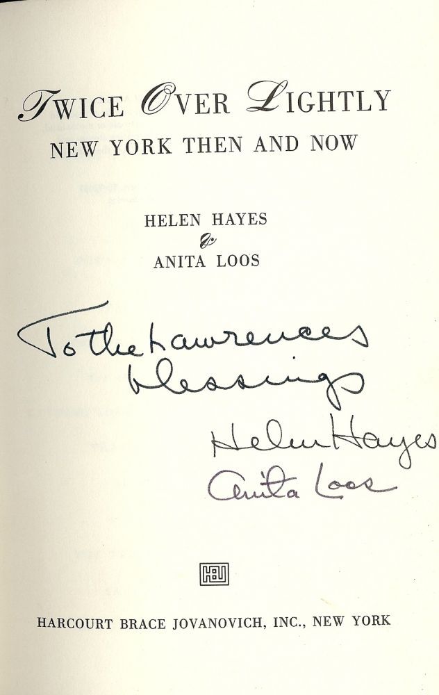 TWICE OVER LIGHTLY | ANITA LOOS
