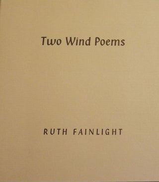 Item #9248 TWO WIND POEMS. RUTH FAINLIGHT